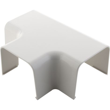 Jonction en T/angle goulotte 80x60mm - Blanc RAL 9001 - Zenitech (1/4)
