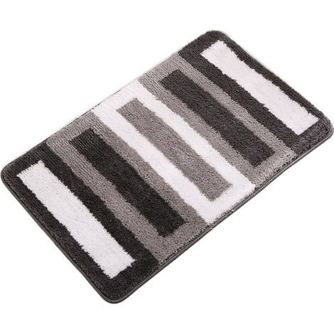 Tapis de sol floqué pour la maison, vente en gros, pour salle de bain, baignoire, absorbant, antidérapant
