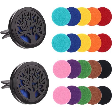 2 x Car Diffuser - DIY Essential Oil Diffuser for Car Interior - Tree Design - Universal Car Air Freshener (1/5)