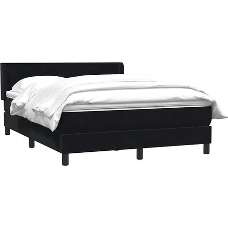 Boxspringbett mit Matratze Schwarz 160x210 cm Samt vidaXL (1/5)