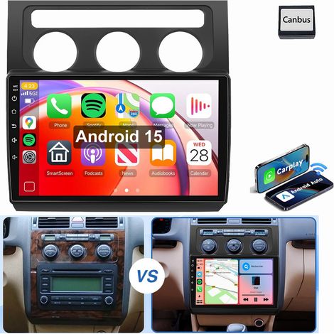 Pour VW Touran 1T1 1T2 1T3 2004-2008 Android 15 Autoradio GPS wifi Carplay 1+32G (1/5)