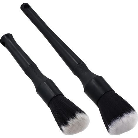 Pinceau Detailing Auto, 2 Pièces Brosse à Détails, Douce Anti Poussiere Intérieur Cpinceau, Pinceaux Nettoyage Voiture, Kit de Détail, pour La Voiture Tableau De Bord Extérieur (1/5)