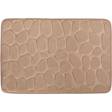 TAPIS DE BAIN GALET MOUSSE CAPPUCCINO 50X80 CM (1/2)