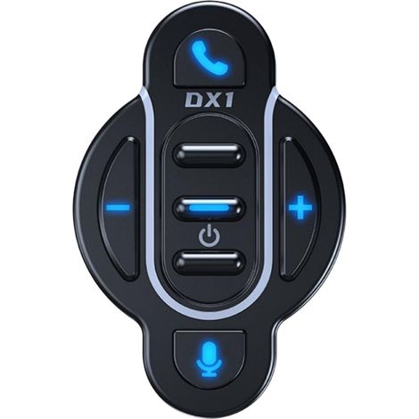 Nouvelle manette Bluetooth DX1 pour moto (2026) : étanche, sans fil, avec commande vocale. (1/5)