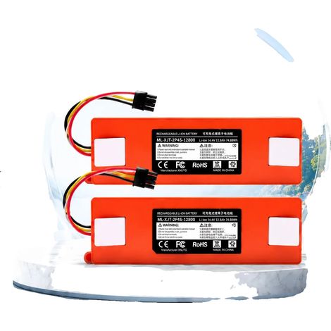 Batterie d'aspirateur robot, 14,4V, capacité de 12800mAh, 14.4V 12800mAh-2 PCS (1/2)
