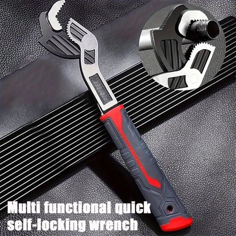 Clé à pipe multifonctionnelle autobloquante réglable de qualité industrielle (6 pouces), clé à pipe universelle, clé à pipe à prise rapide et puissante (1/5)