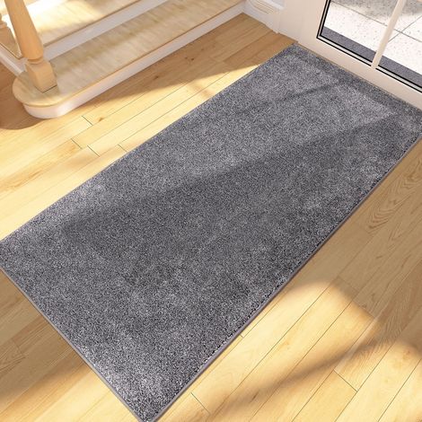 Paillasson Interieur Long 60 x 210 cm, Tapis d'Entrée Antidérapant et Lavable en Machine, Tapis de Sol Douces Absorbantes pour Chien, Entrée, Porte, Couloir, Passage et Cuisine
