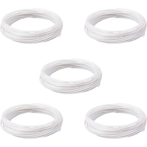 5 filamentos para bolígrafo de impresora 3D de 1,75 mm PLA 10 m (PLA blanco)