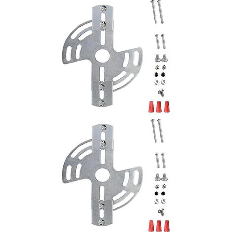 Kit de fixation pour luminaire (2 pièces), ensemble de visserie universel pour luminaires, plaque de fixation pour ventilateur de plafond avec vis et écrou. (1/5)