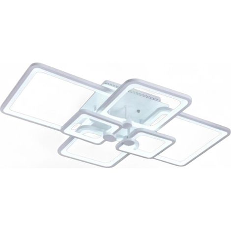 Plafoniera LED Moderna 70W 5600LM 800x570mm Soffitto Design Geometrico 6 Elementi CCT Switch 3000K 4000K 6500K Luce Calda Naturale Fredda 240° Metallo Acrilico IP20 Interno