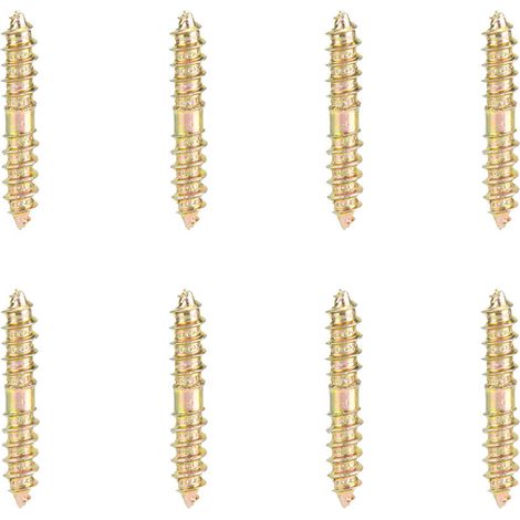 20 Stück 5 x 30 mm Gewindebolzen, doppelseitige Verbindungsschrauben für Holzbearbeitung und Möbel (1/5)