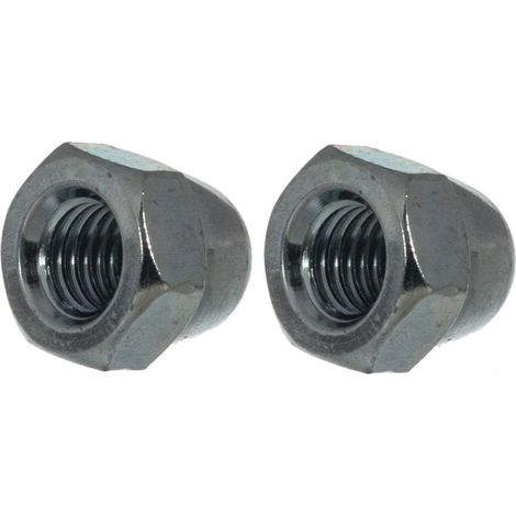 2x ecrou borgne hexagonal M20 acier zingué DIN 1587 bricolage finition serrage (1/2)