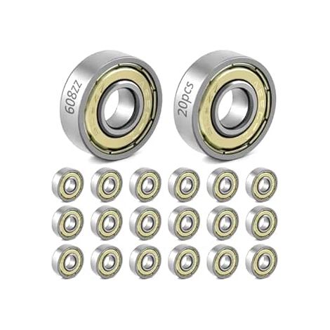 Lot de 12 Roulement à billes en acier 608ZZ 8227mm 608ZZ
