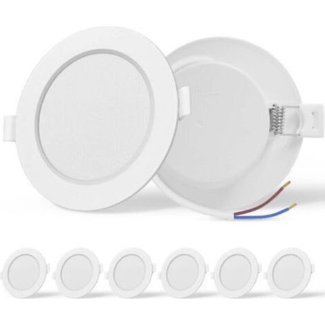Lot de 6 LED Spot Encastré, haute luminosité, Spots LED Encastrables Plafond, 9W equivalent 72W incandescence, AC 230V, Lumière naturelle 4000K, pour salle de bain, salon, Ф90-110mm (1/4)