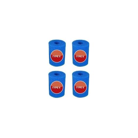 Juego de 4 esponjas de filtro para filtros de piscina Intex tipo II - Reutilizables - Esponja altamente elástica - Para la limpieza de piscinas (1/4)