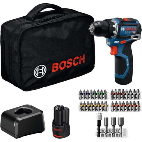 Taladro atornillador Bosch GSR 12V 32 negro compacto ligero (1/3)