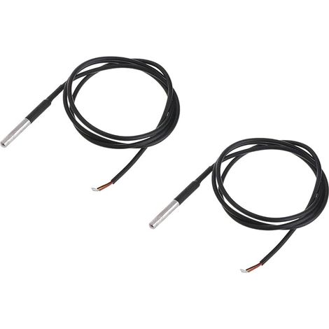 2pcs Digital Temperature Sensor Probe DS18B20 Thermistor Thermal NTC Waterproof (1/4)