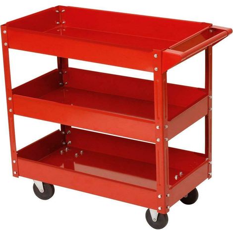 Carrello per attrezzi e utensili 3 ripiani da officina carrellino portautensili con ruote (1/5)