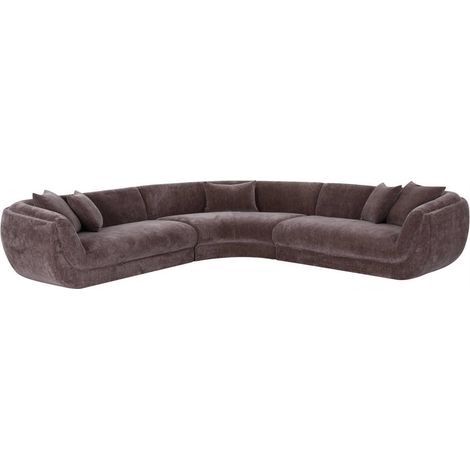 Canapé d'angle marron foncé enveloppant - marron foncé (1/5)
