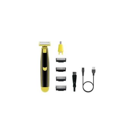 Rasoir électrique pour les hommes du corps du visage de douche humide et sec des rasants rotatifs rotatifs fulllades étanches non glissés USB rechargeables 600mAh Transport (1/5)
