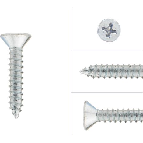 Bohrschrauben mit Bohrspitze 4,8 x 25 mm verzinkt - 200 Stück