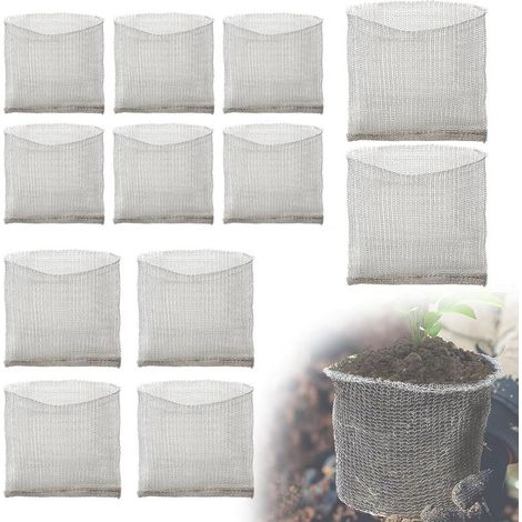 12PCS Panier Anti Campagnol en INOX, Sac en Grilles d'acier Inoxydable Contre Les Rongeurs, Protection en Filet Métallique pour Racines des Plantes des Arbres, des Fleurs (1/5)