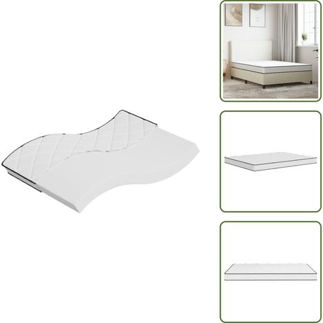 The Living Store Matelas en mousse moyennement doux 140x190 cm - Matelas Mousse - Matelas Double - Matelas Confortable - Literie - Sommeil Paisible