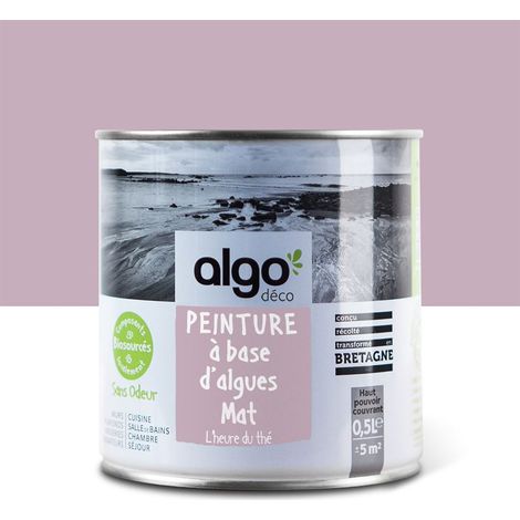 Peinture écologique Algo - Mat - Rose L'heure du Thé - 0.5L (1/5)