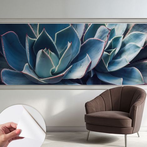 Selbstklebend Tapete - abwaschbar - Raumgestaltung Schlafzimmer Wohnzimmer Tapete Grüne Aloe 250x104 cm (1/5)