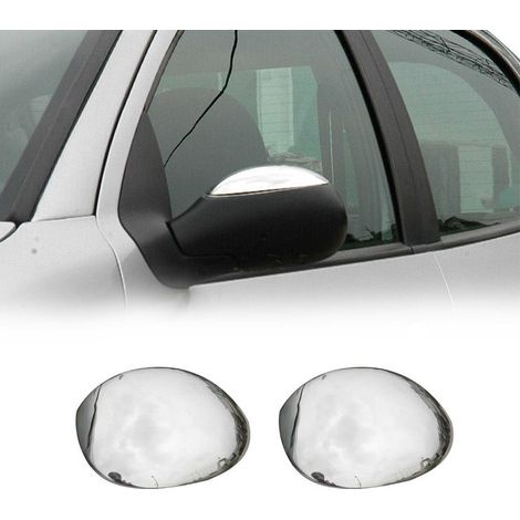 Coques de Rétroviseurs pour Citroen C2 2003-2009 en Acier Inoxy Chromé Argent (1/5)