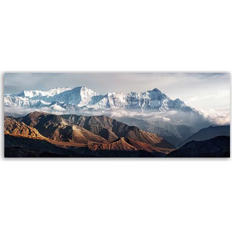 Tableau panoramique chaîne himalayenne montagnes géantes (1/5)