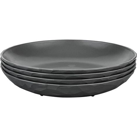 Lot de 4 assiettes à dessert Club : Gris