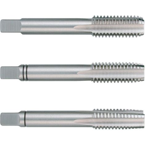 Juego de 3 machos para roscar a mano M DIN 352 HSS rectificados, rosca M45 Ruko 230450