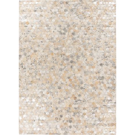 Tappeto in pelle Ravi 400 Argento 120x170 cm (1/4)