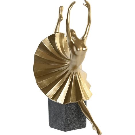 DKD Home Decor Danseuse Classique Figurine Noir Doré (1/3)