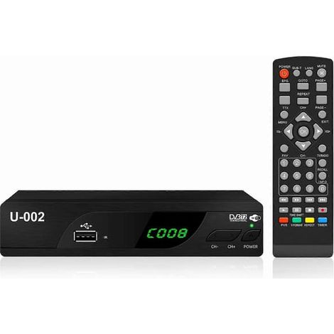Ecleanfy - Boîtier TV WiFi H.264 DVB-T2 U-002 Smart 1080p - Prise UE (1/5)