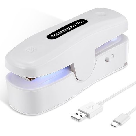 Wiederaufladbares Mini-Siegelgerät, 2-in-1-Heißsiegelgerät mit Schneidefunktion, tragbares Mini-Siegelgerät