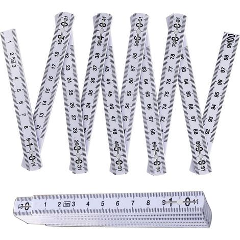Lot de 2 petits outils mesure pliables d'1 mètre avec connexion (1/4)