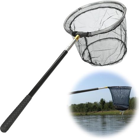 Épuisette télescopique pour enfants Épuisette de pêche avec filet de pêche pliable, épuisette télescopique 150 cm, accessoires de pêche d'extérieur
