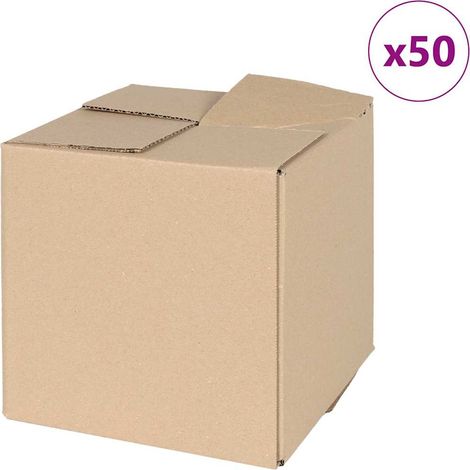 Boîte Pliable 50 pcs Naturel 20 x 20 x 20 cm Carton
