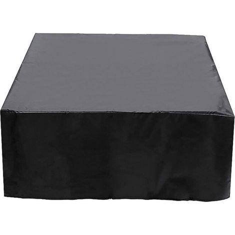 Garden Sofa Protective Cover - Black - 126x126x74cm - Waterproof and Wind-Resistant