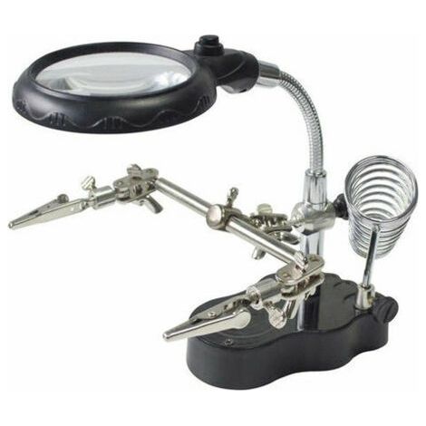 Loupe A Led, Avec Bras A Fixation Sur Pied, Noir (1/5)