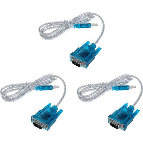 3X Cable de Données D'Ordinateur DB9 Cable Femelle VGA 9 Broches DB9 Cable de Données D'Interface USB Vers R232