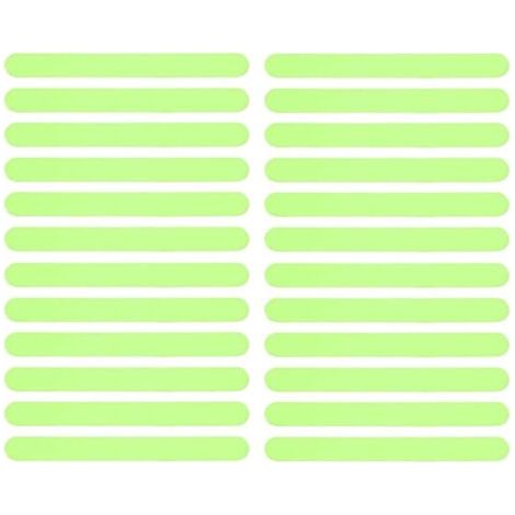 24 PCS bandes lumineuses phosphorescentes antidérapantes et imperméables pour marches d'escalier, baignoire, échelle, poignée d'escalier (2 x 20 cm)