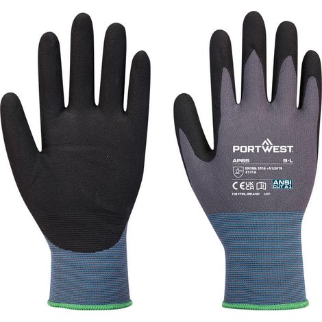 Guanti NPR Pro Schiuma Nitrile Nero/Grigio XL - Taglia 10 (1/2)