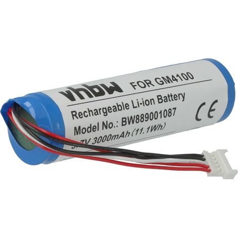 vhbw Batterie compatible avec Datalogic Gryphon GBT4100-HC, GBT4130, GBT4100-BK, GBT4100 scanner de code-barre POS (3000mAh, 3,7V, Li-ion)