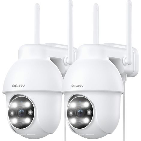 2k Camera Surveillance WiFi Exterieure PTZ, Caméra de Surveillance Extérieur 360° Étanche, Vision Nocturne en Couleur, Suivi Intelligent, Alerte instantanée, Y4 2p (1/5)