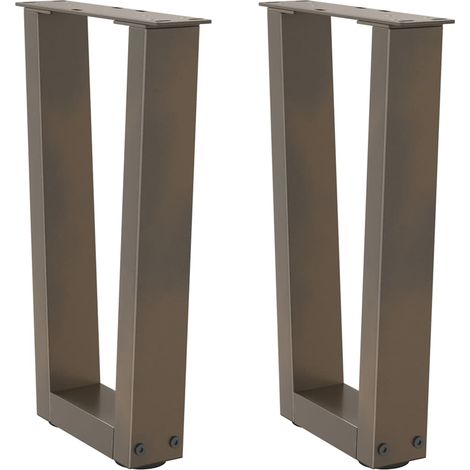 Couchtischbeine V-Form 2 Stück Naturstahl 38x(42-43,3) cm Stahl