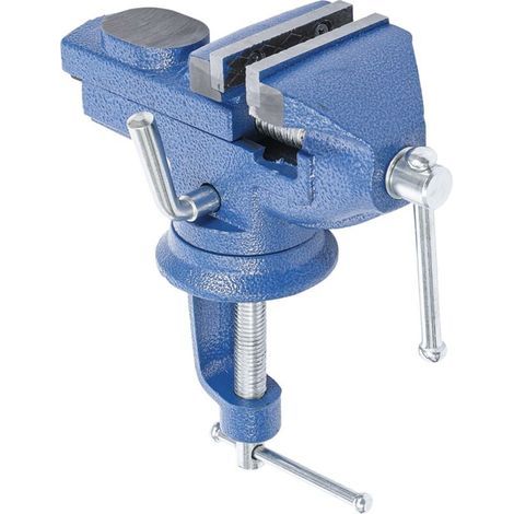 Etau de table tournant 360° avec enclume fixation rapide et serrage par griffe (1/2)