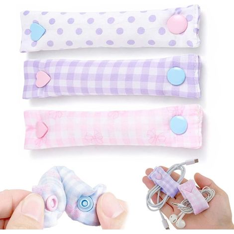 3 Pièces Bande De Rangement Pour Câbles De Données Attaches Auto-Agrippantes, Enrouleur De Câble De Charge, Pour Câbles De Charge, Écouteurs, Câbles De Données (13.5X3 Cm) (1/5)